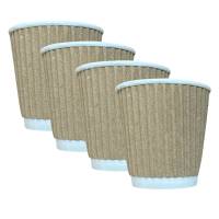 Стакан паперовий гофрований коричневий 25 шт (40 упаковки)