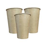 Стакан бумажный ФМД 340 мл крафт 50 шт (25 упаковок)