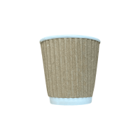 Стакан паперовий гофрований 350 мл коричневий 25 шт (16 упаковок)