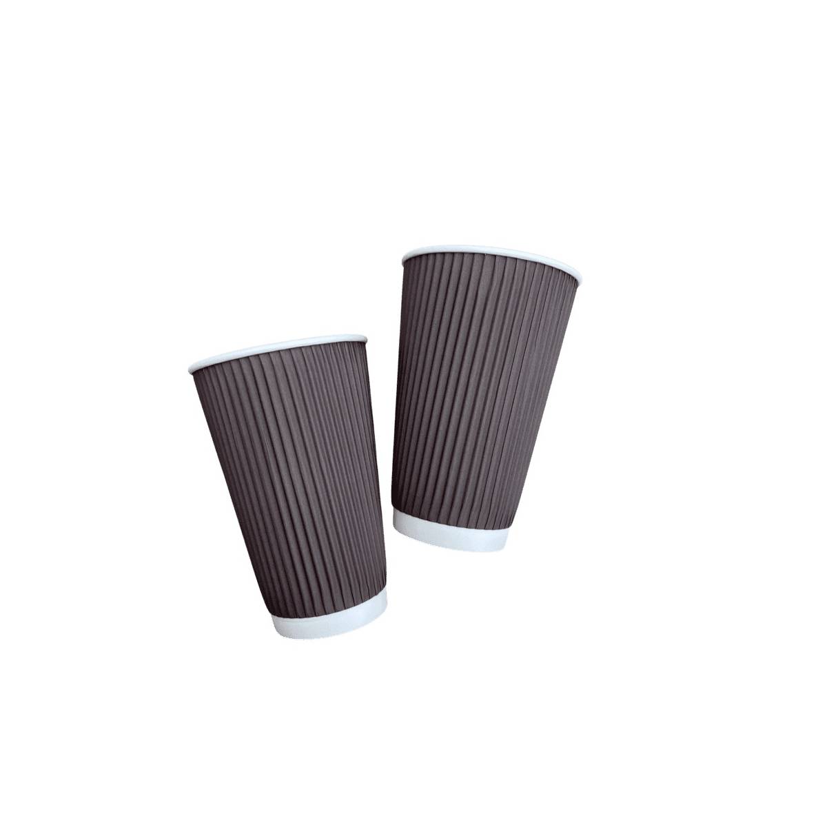 Стакан паперовий гофрований 450 мл коричневий...
