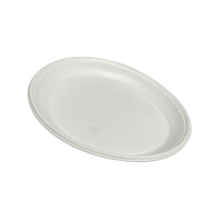 Тарілка пластикова одноразова 205 мм біла 100 шт (12 упаковок)