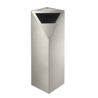 Урна попільничка підлогова з нержавіючої сталі з гальванічним покриттям