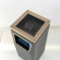 Урна попільничка підлогова, гальванічне покриття та глазур