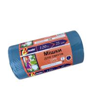 Пакети для сміття Діоніс сині 120 л 25 шт (12 упаковок)