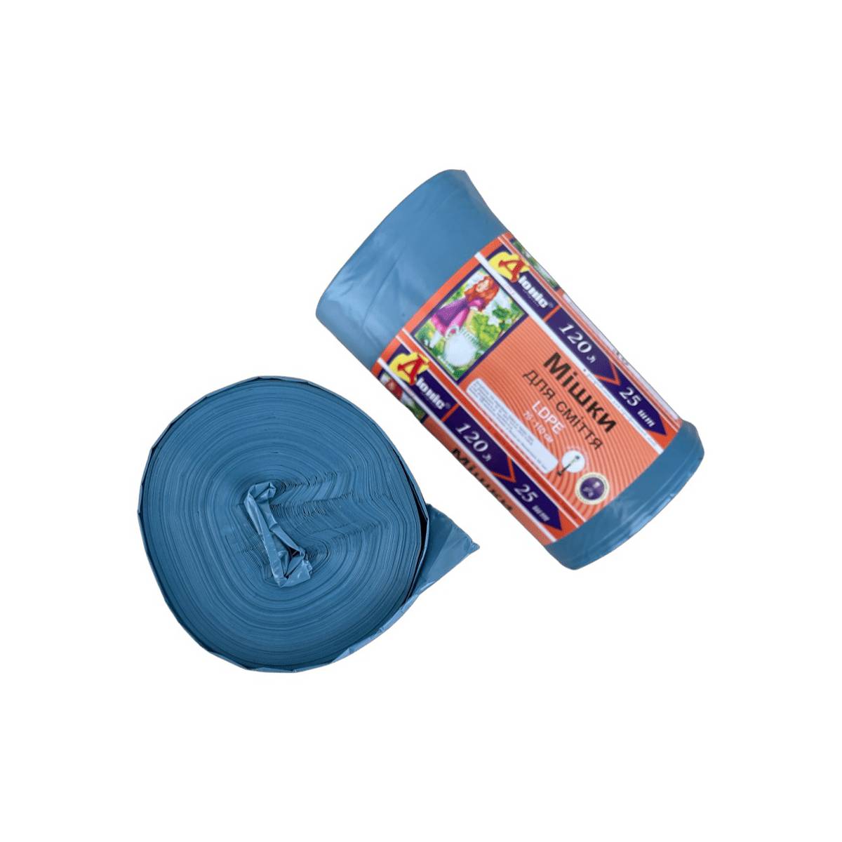 Пакети для сміття Діоніс сині 120 л 25 шт (12...