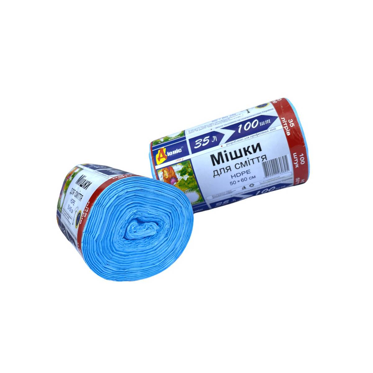 Мусорные пакеты Діоніс синие 35 л 10 шт (25...