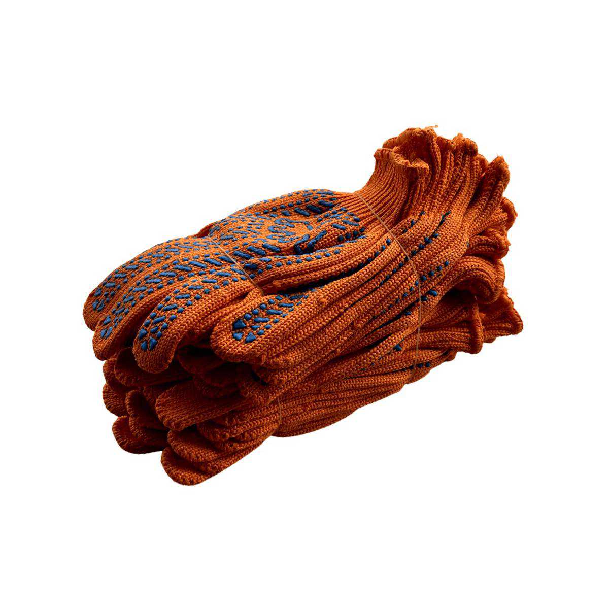 Перчатки 8312 ПВХ оранжевые (3 нити 300 пар/уп)