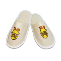 Тапочки детские 22 см из льняной ткани для гостиниц Kds-L2E5 HSG