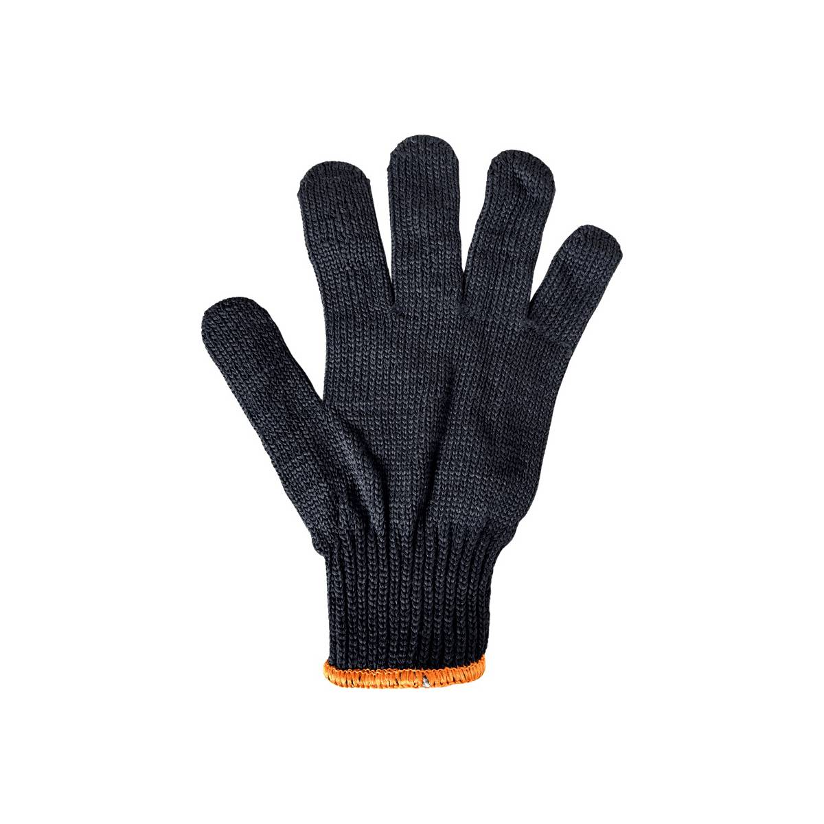 Перчатки 8601 без ПВХ 6 нитей черные (200 пар/уп)