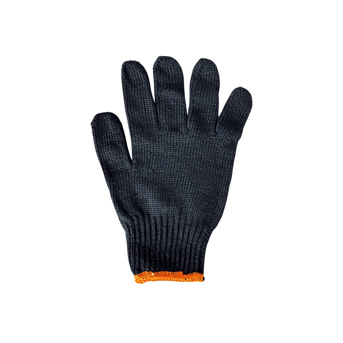 Перчатки 8701 без ПВХ 7 нитей черные (200 пар/уп)