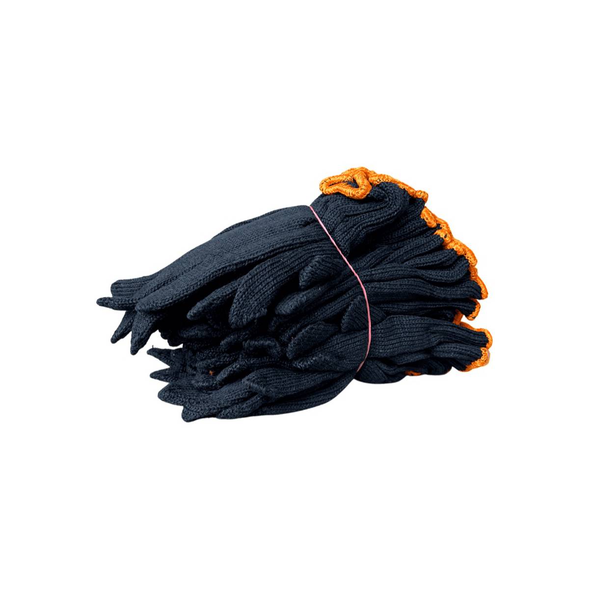 Перчатки 8701 без ПВХ 7 нитей черные (200 пар/уп)