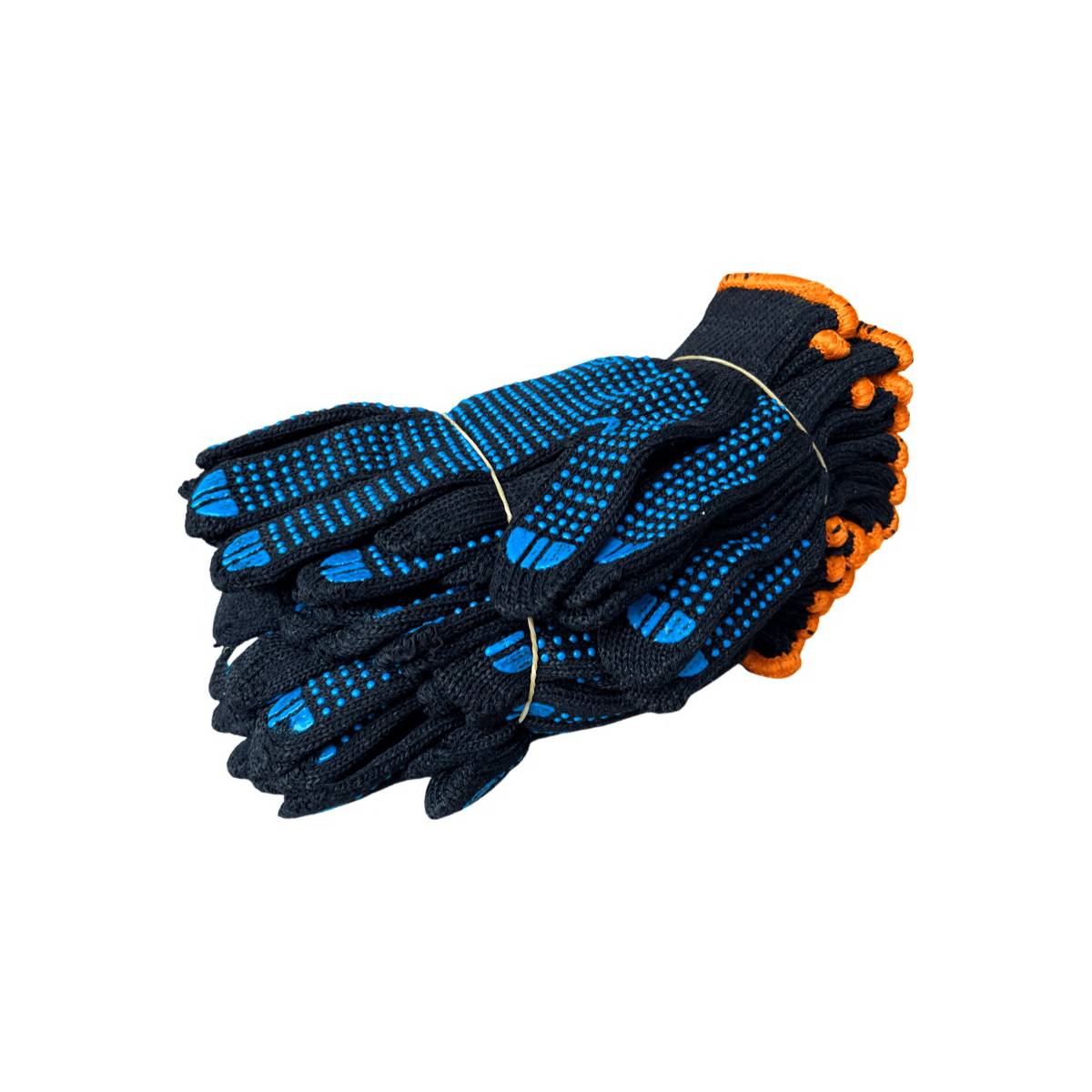 Перчатки 8711 ПВХ 7 нитей черные (200 пар/уп)