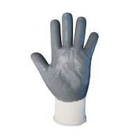Рукавички 13 клас поліестер покриті нітрилом 1/2 сірі TRIDENT розмір 8 (120 пар/уп)