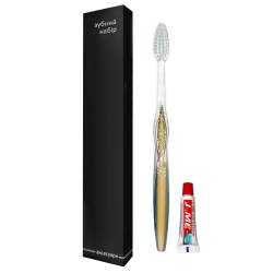 Зубной набор, щетка и паста 5 гр в картонной коробочке B black-DK5 Gold HSG 2