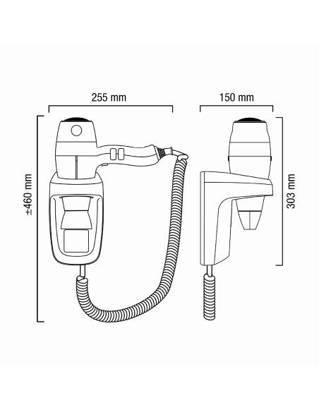 Фен настенный Valera Silent Jet Protect 2000 профессиональный для гостиниц