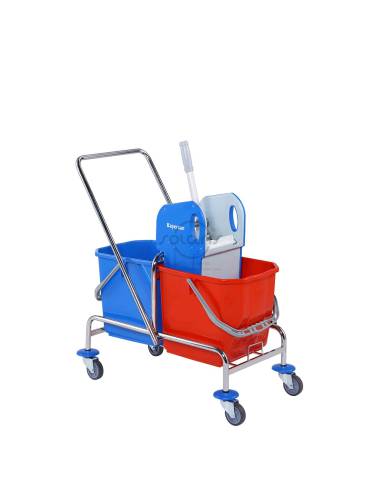 Візок із металевою рамою: 2 відра 25 л., прес...