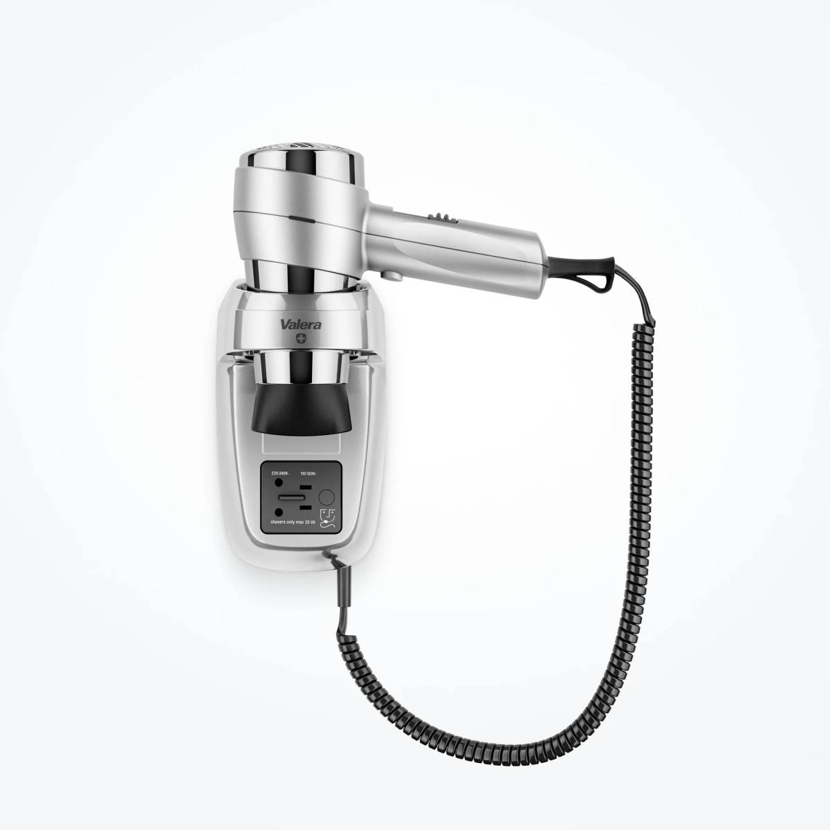 Valera Action Super Plus 1600 Shaver Silver фен настінний з розеткою 542.06/044.05 Silver Valera