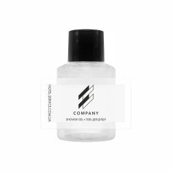 Гель для душу 30 мл з логотипом замовника на паперовій етикетці