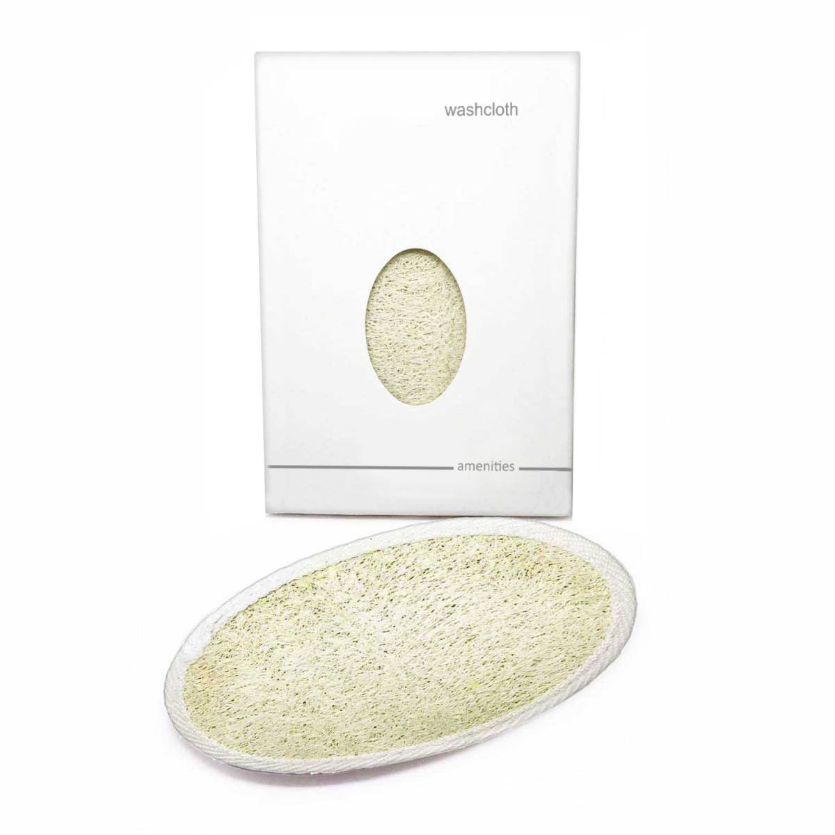 Мочалка натуральна з люфи в картонній коробці B-L14