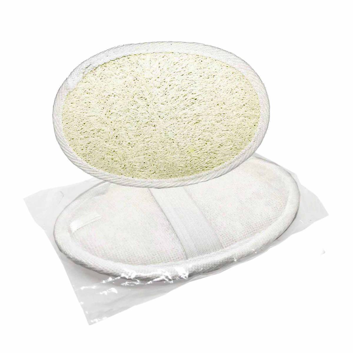 Мочалка натуральная из люффы в картонной коробочке B-L14