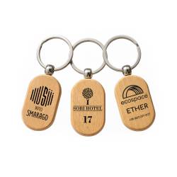 Брелок під гравіювання для номерів готелів, дерево Kch-W 2