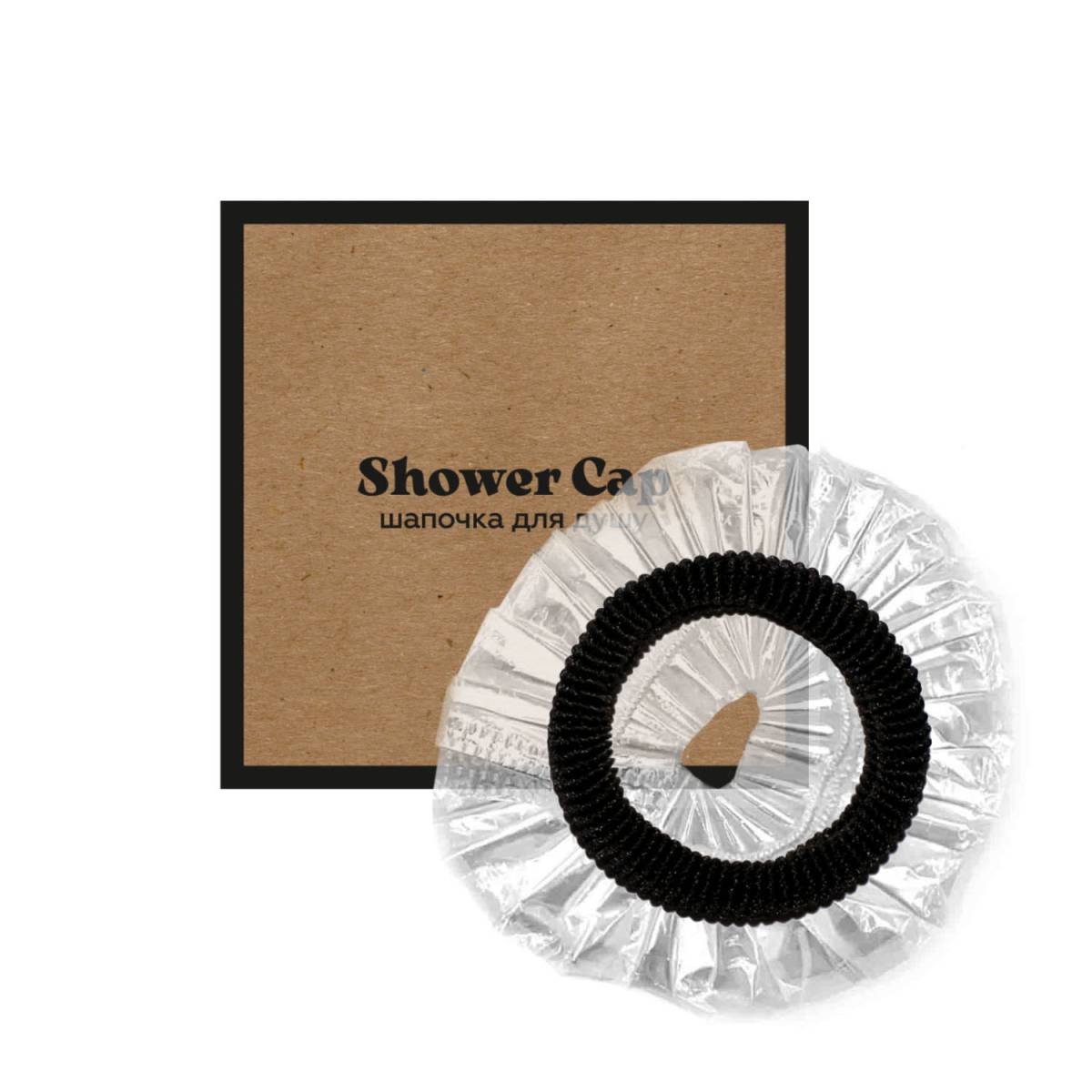 Шапочка для душу з резинкою для волосся Kraft для готелів K-SCG47 HSG