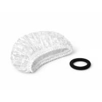 Шапочка для душа с резинкой для волос с логотипом заказчика, коробочка c полной печатью и ламинацией