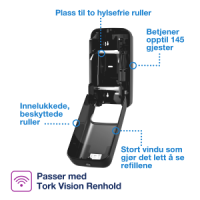 Диспенсер Tork для туалетной бумаги без втулки на 2 рулона (Т7)