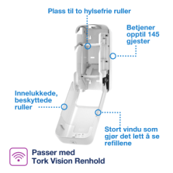 Диспенсер Tork для туалетного паперу без втулки на 2 рулона (Т7) 2