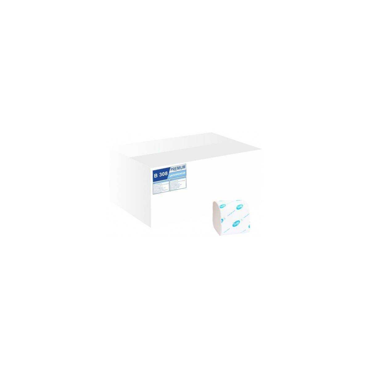 Туалетная бумага в пачке BASIC (ящик/40 пачек по 226 листов) В308 Tischa Papier