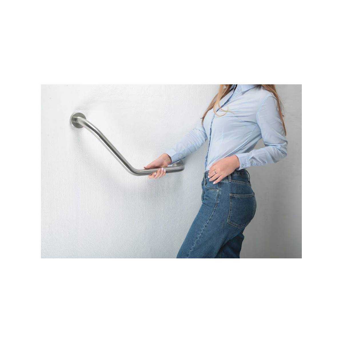 Поручень угловой Ø32, для людей с ограниченными возможностями, инвалидностю 129300 Noksi