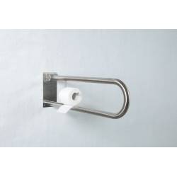 Поручень откидной Ø32 на стену с держателем бумаги, для людей с ограниченными возможностями, инвалидностью 141300 Noksi