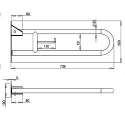 Поручень для инвалидов откидной MEDIEPOXY (BG0800) BG2800 Mediclinics Поручень для инвалидов откидной MEDIEPOXY (BG0800) BG2800 Mediclinics