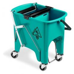Відро для прибирання з віджимом SQUIZZY 15л на колесах (Зеленого кольору) 0V006415 TTS