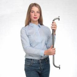 Поручень прямий Ø25 мм 12x60 см, для людей з обмеженими можливостями 114300 Noksi Поручень прямий Ø25 мм 12x60 см, для людей з обмеженими можливостями 114300 Noksi