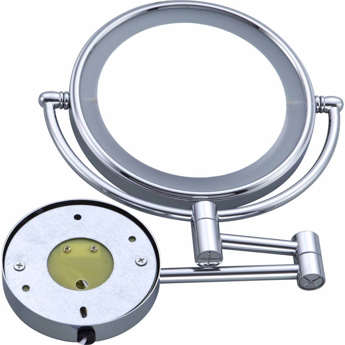 Зеркало косметическое настенное HS-519, LED подсветка, 3х кратное увеличение HS-519 HSG