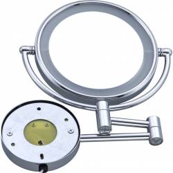 Зеркало косметическое настенное HS-519, LED подсветка, 3х кратное увеличение HS-519 HSG Зеркало косметическое настенное HS-519, LED подсветка, 3х кратное увеличение HS-519 HSG