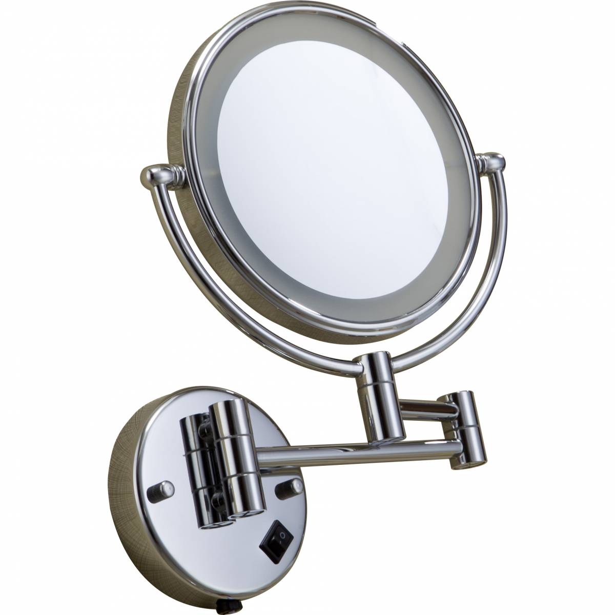 Зеркало косметическое настенное HS-519, LED подсветка, 3х кратное увеличение HS-519 HSG