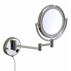 Зеркало косметическое настенное HS-519, LED подсветка, 3х кратное увеличение HS-519 HSG Зеркало косметическое настенное HS-519, LED подсветка, 3х кратное увеличение HS-519 HSG