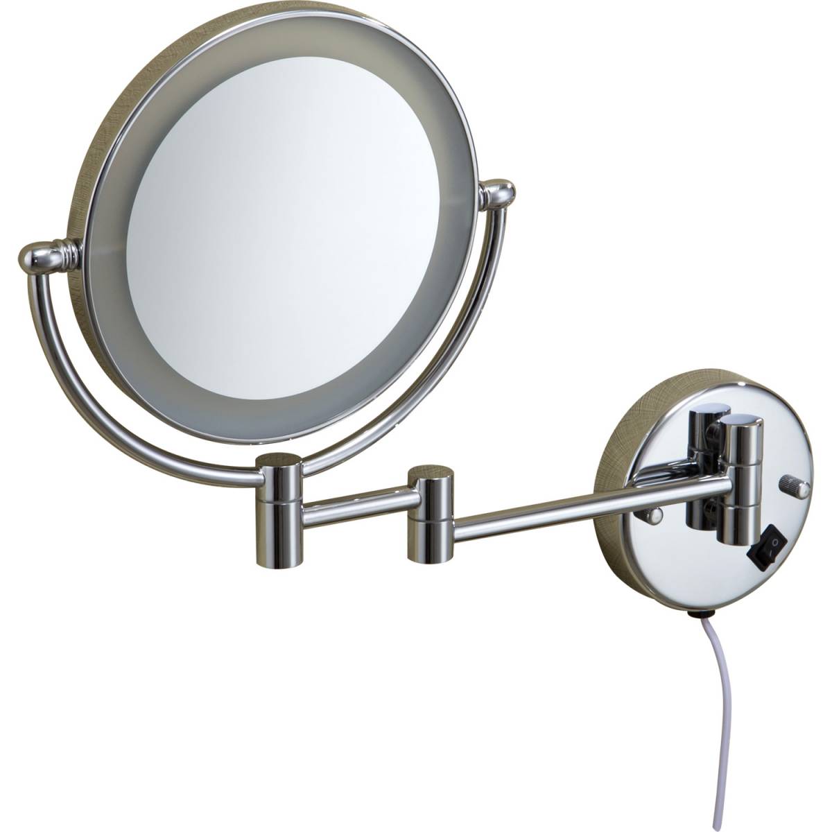 Дзеркало косметичне настінне HS-519, LED підсвітка, 3х кратне збільшення HS-519 HSG