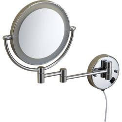 Дзеркало косметичне настінне HS-519, LED підсвітка, 3х кратне збільшення HS-519 HSG Дзеркало косметичне настінне HS-519, LED підсвітка, 3х кратне збільшення HS-519 HSG