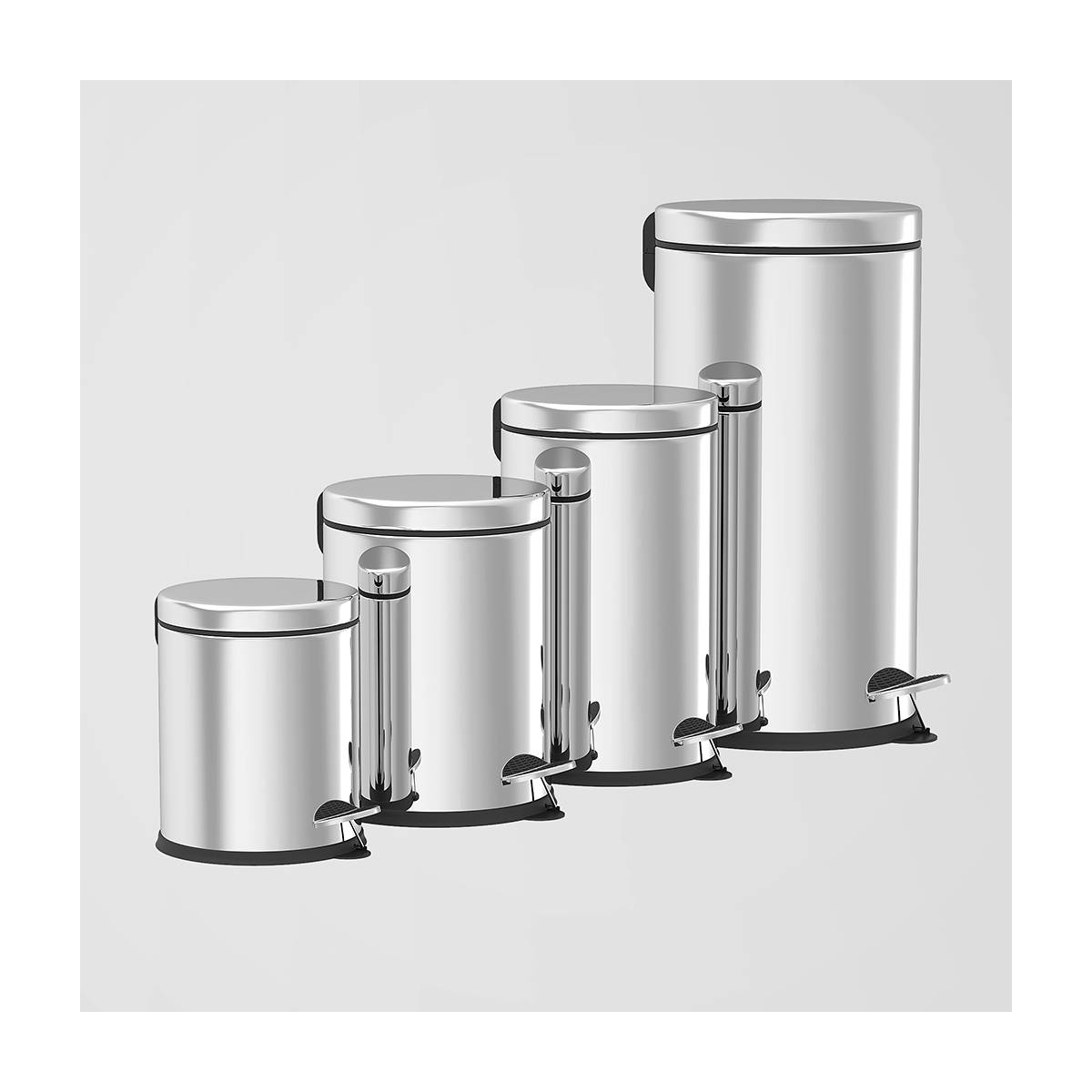 Відро для сміття, урна з педаллю 3 л, нержавіюча сталь - УЦІНКА 409400 Noksi