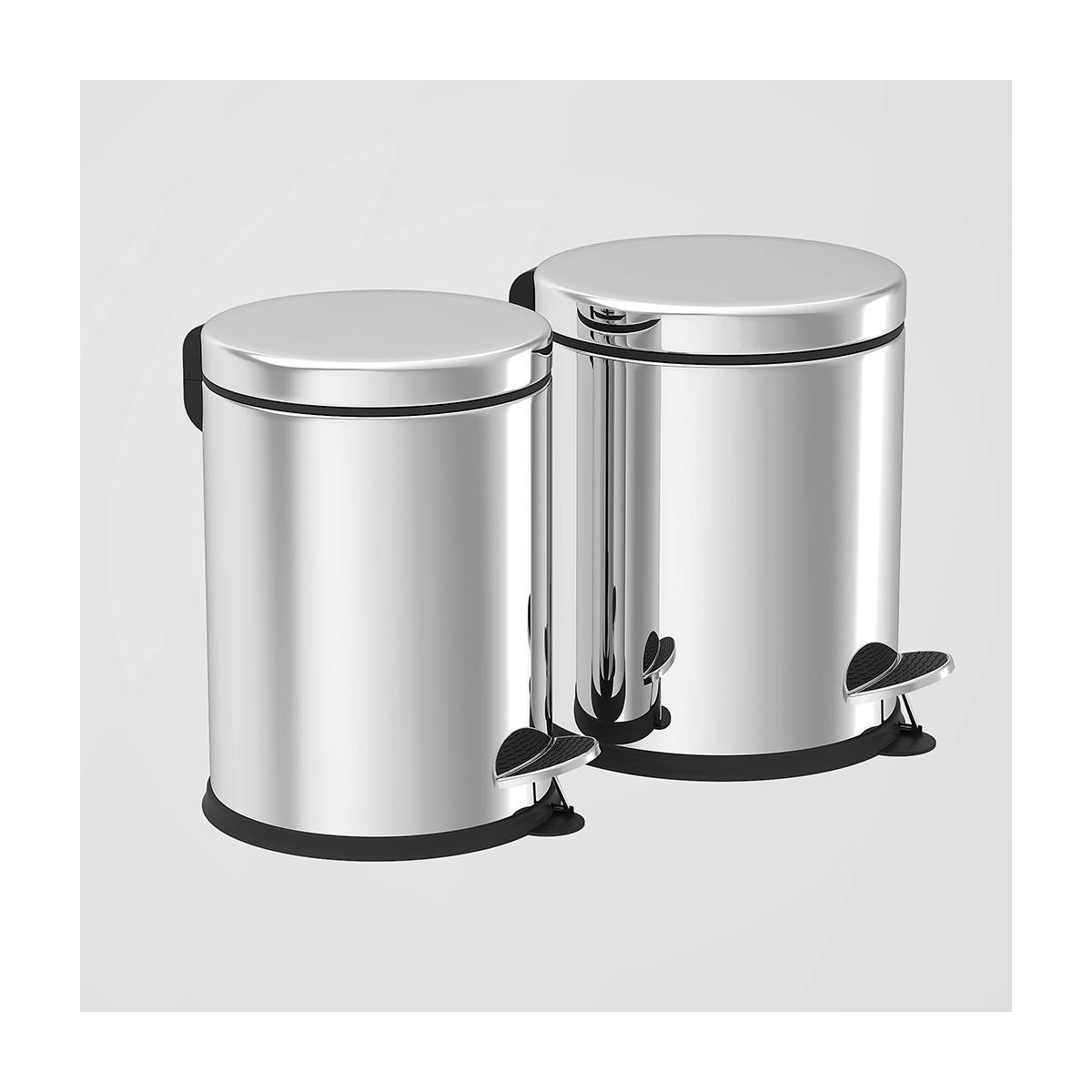 Відро для сміття, урна з педаллю 3 л, нержавіюча сталь - УЦІНКА 409400 Noksi
