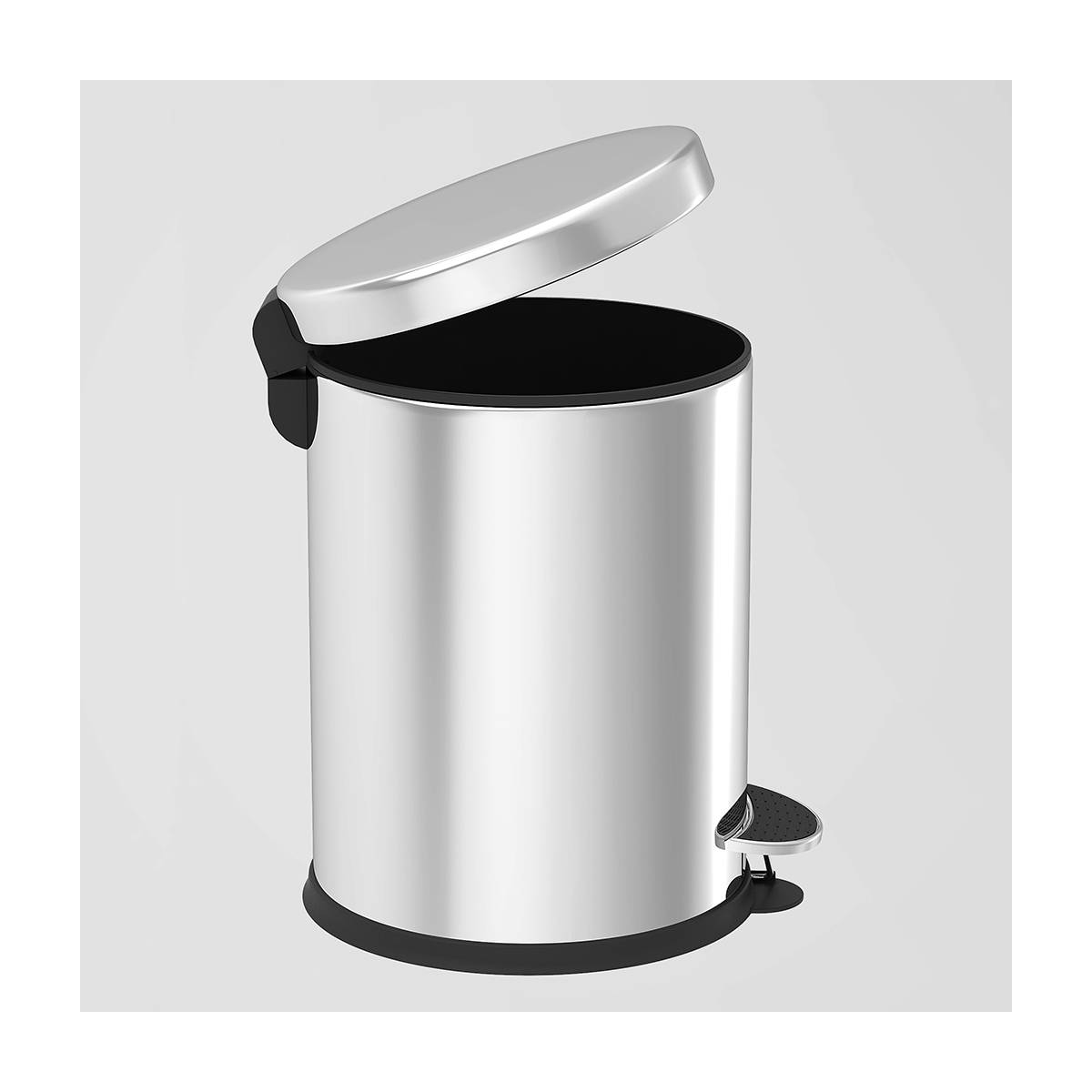 Відро для сміття, урна з педаллю 5 л нержавіюча сталь 410400 Noksi