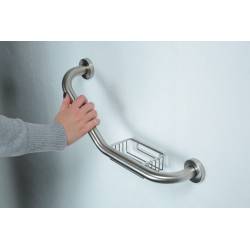 Поручень угловой Ø 25, с мыльницей 133300 Noksi