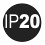 IP 20: (2) - защита от проникновения посторонних предметов диаметром ≥ 12,5 мм; (0) - не защищен от проникновения воды